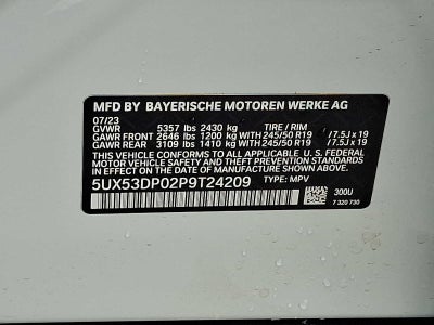 2023 BMW X3 xDrive30i Sports Activity Vehicle