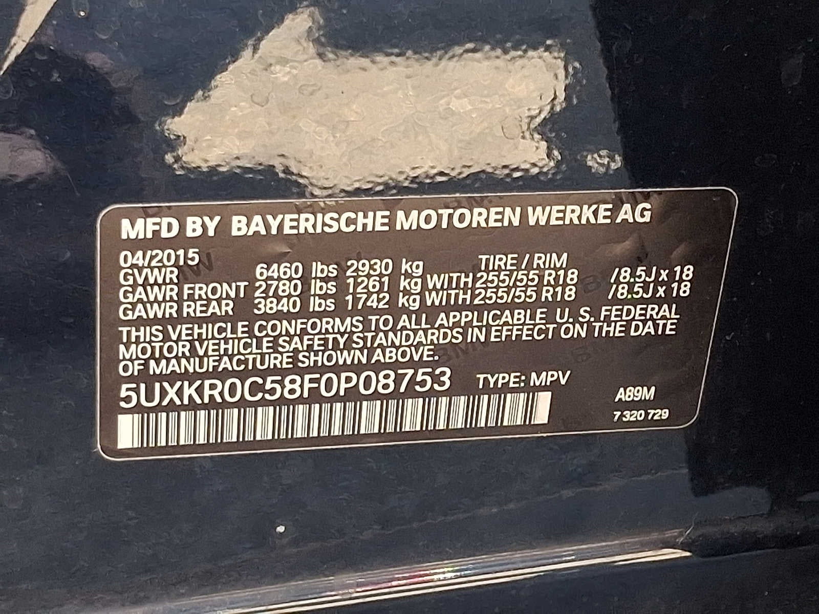 2015 BMW X5 AWD 4dr xDrive35i