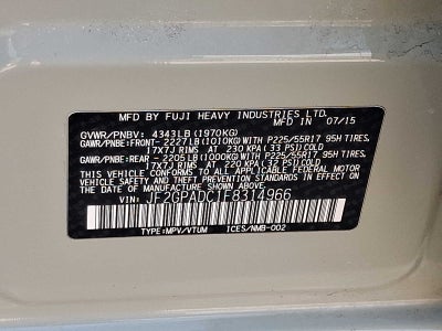2015 Subaru XV Crosstrek 5dr CVT 2.0i Premium