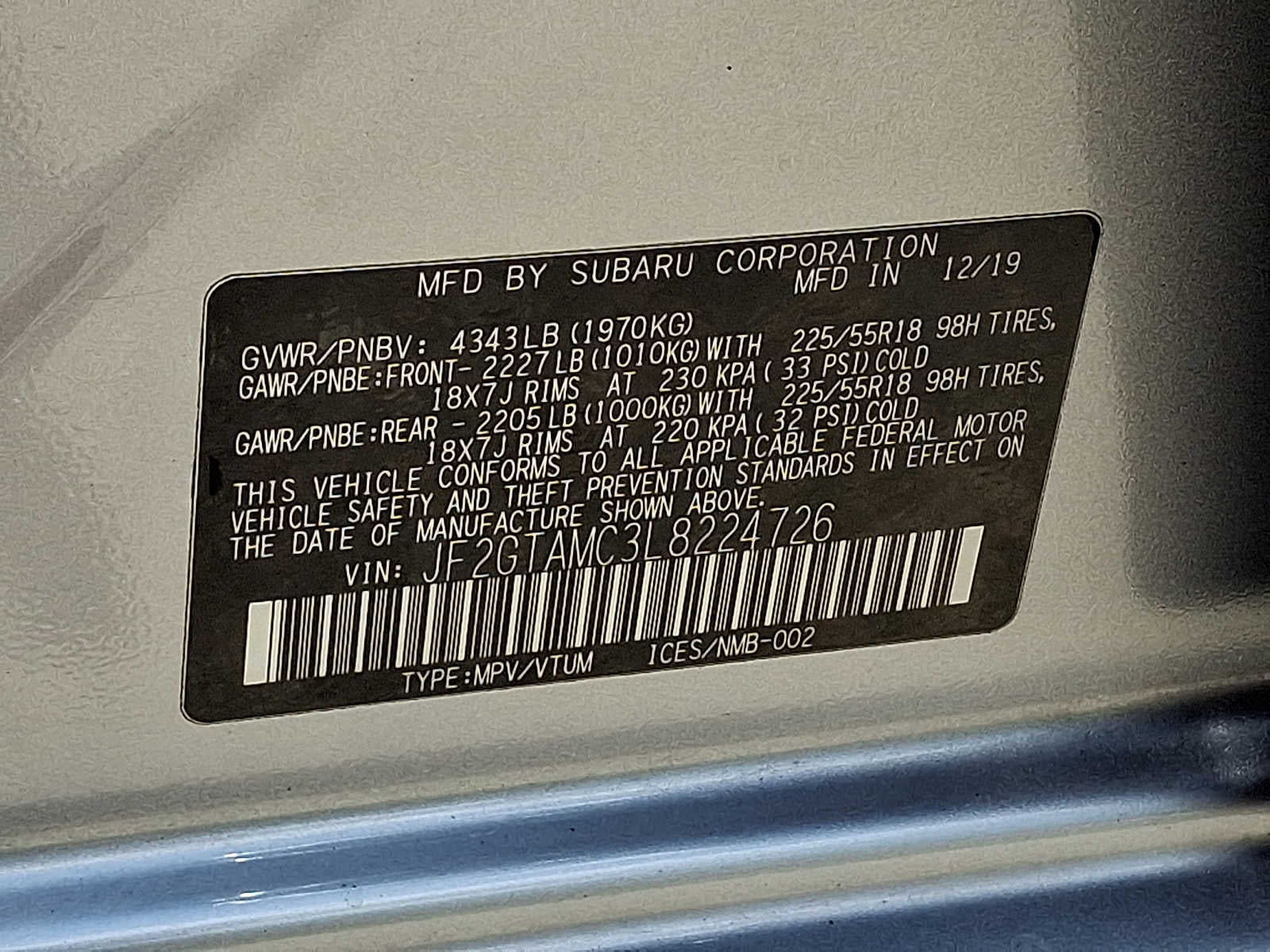 2020 Subaru Crosstrek Limited CVT
