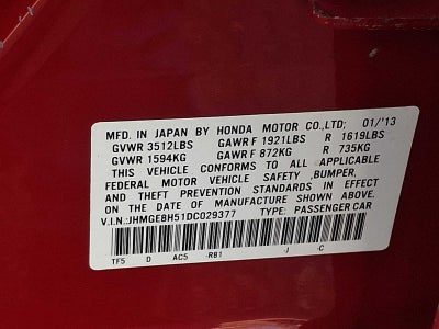 2013 Honda Fit 5dr HB Auto Sport