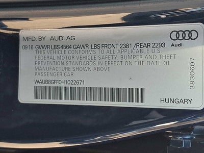 2017 Audi A3 2.0 TFSI Premium quattro AWD