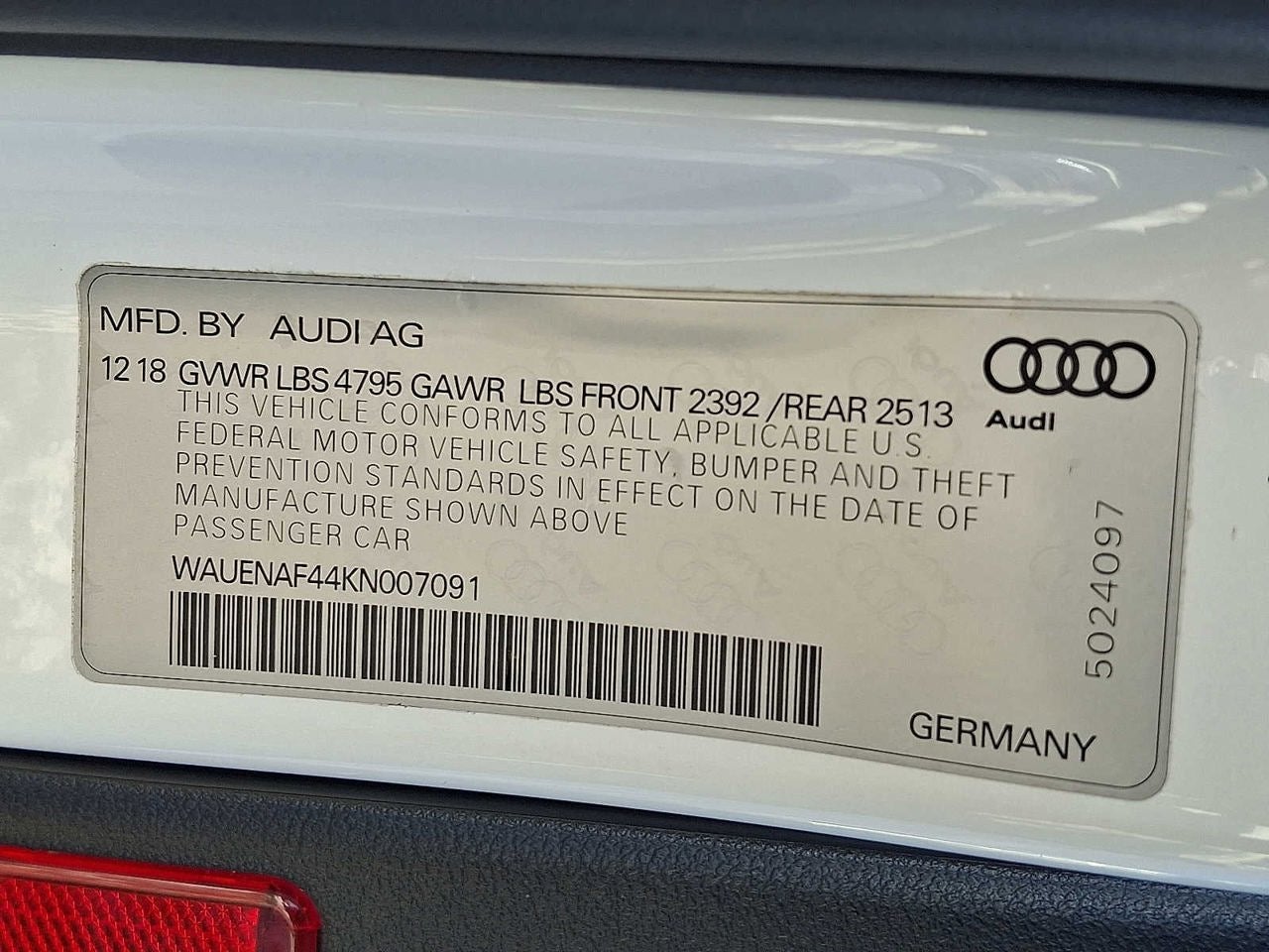 2019 Audi A4 Premium Plus 45 TFSI quattro