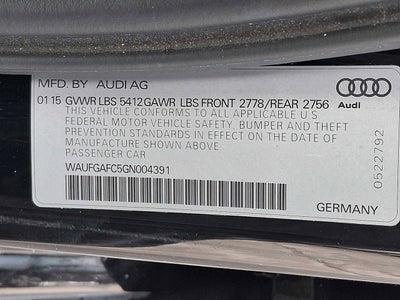 2016 Audi A6 4dr Sdn quattro 3.0T Premium Plus