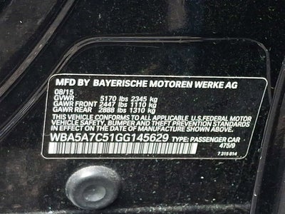 2016 BMW 5 Series 4dr Sdn 528i xDrive AWD