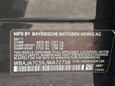 2018 BMW 5 Series 530i xDrive Sedan