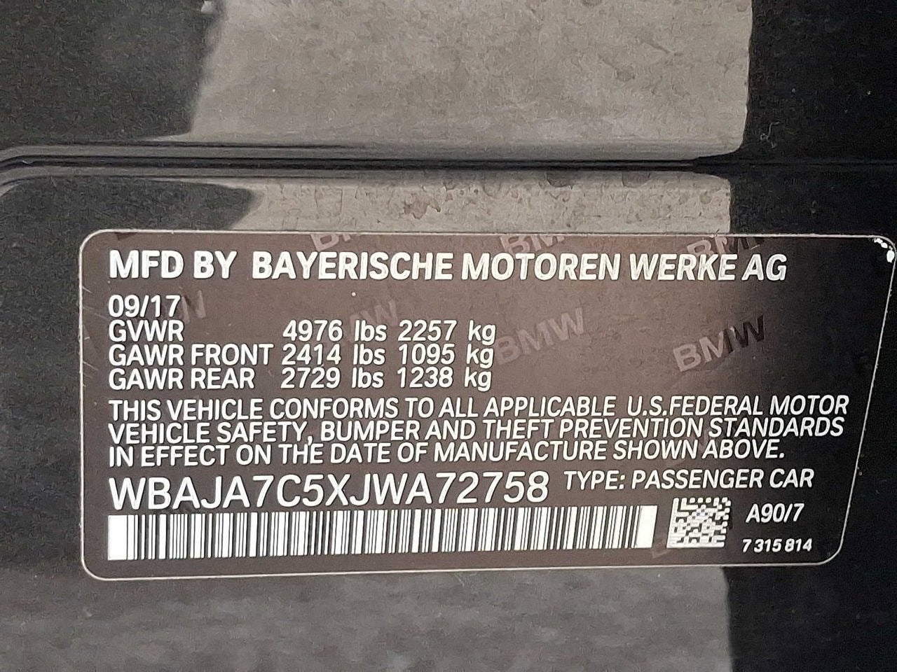 2018 BMW 5 Series 530i xDrive Sedan