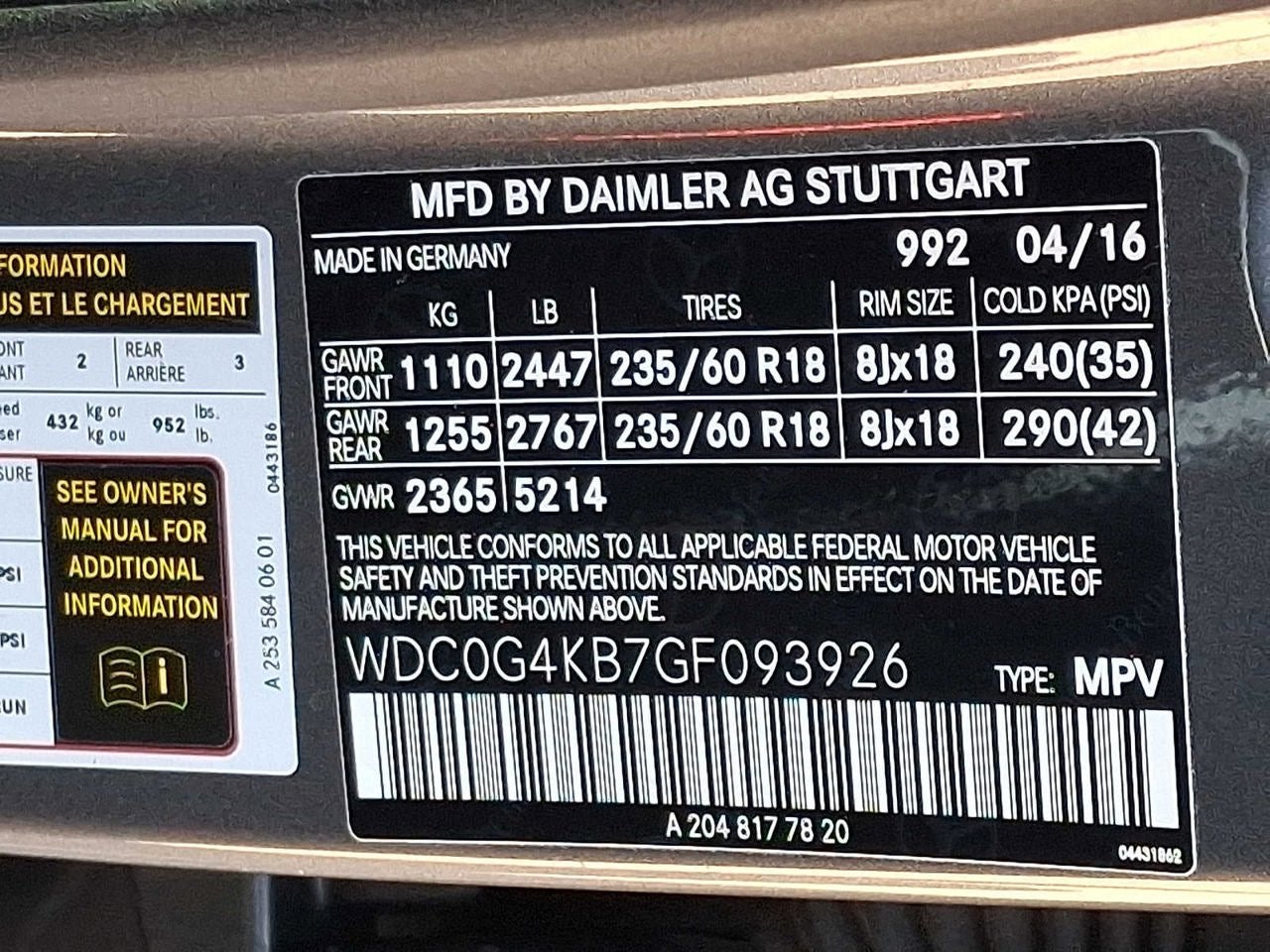 2016 Mercedes-Benz GLC 4MATIC® 4dr GLC 300