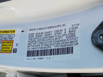 2019 Honda Accord Sport 1.5T CVT