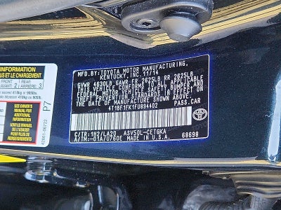 2015 Toyota Camry 4dr Sdn I4 Auto XLE