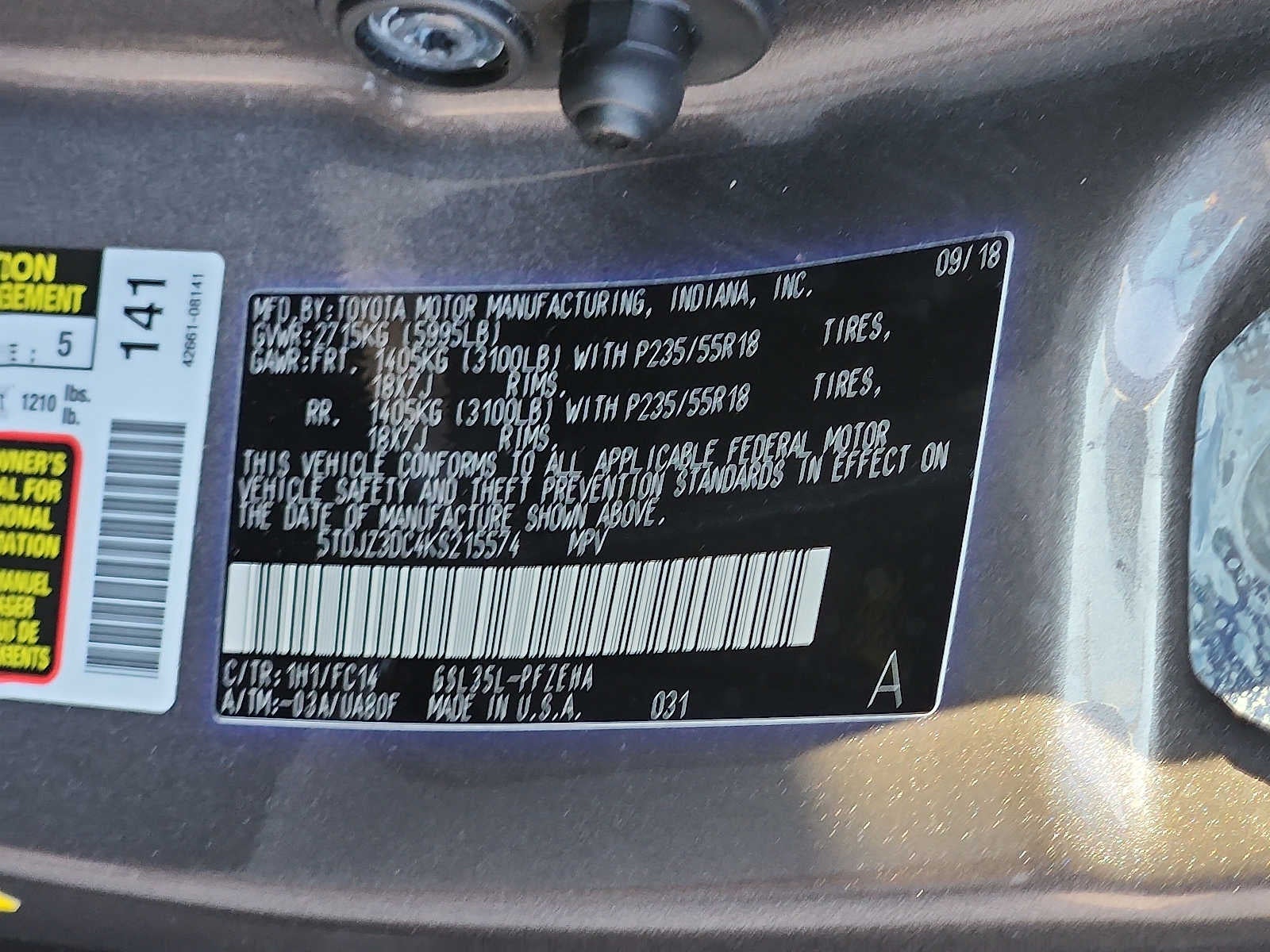 2019 Toyota Sienna LE AWD 7-Passenger