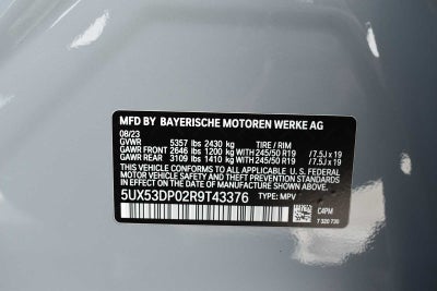 2024 BMW X3 xDrive30i Sports Activity Vehicle