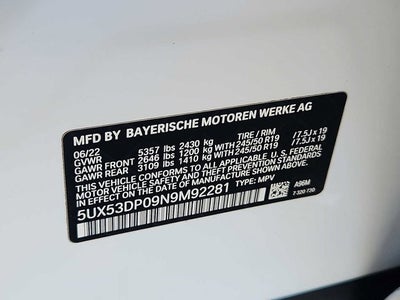 2022 BMW X3 xDrive30i Sports Activity Vehicle