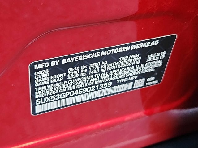 2025 BMW X3 30 xDrive Sports Activity Vehicle