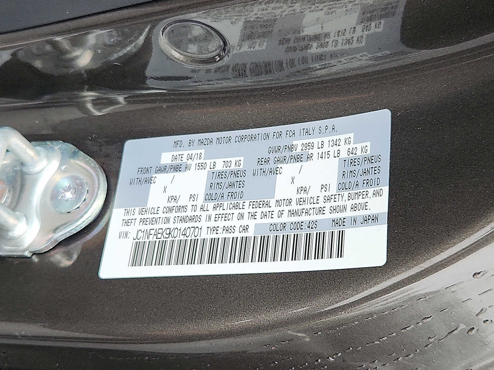 2019 FIAT 124 Spider Lusso Convertible