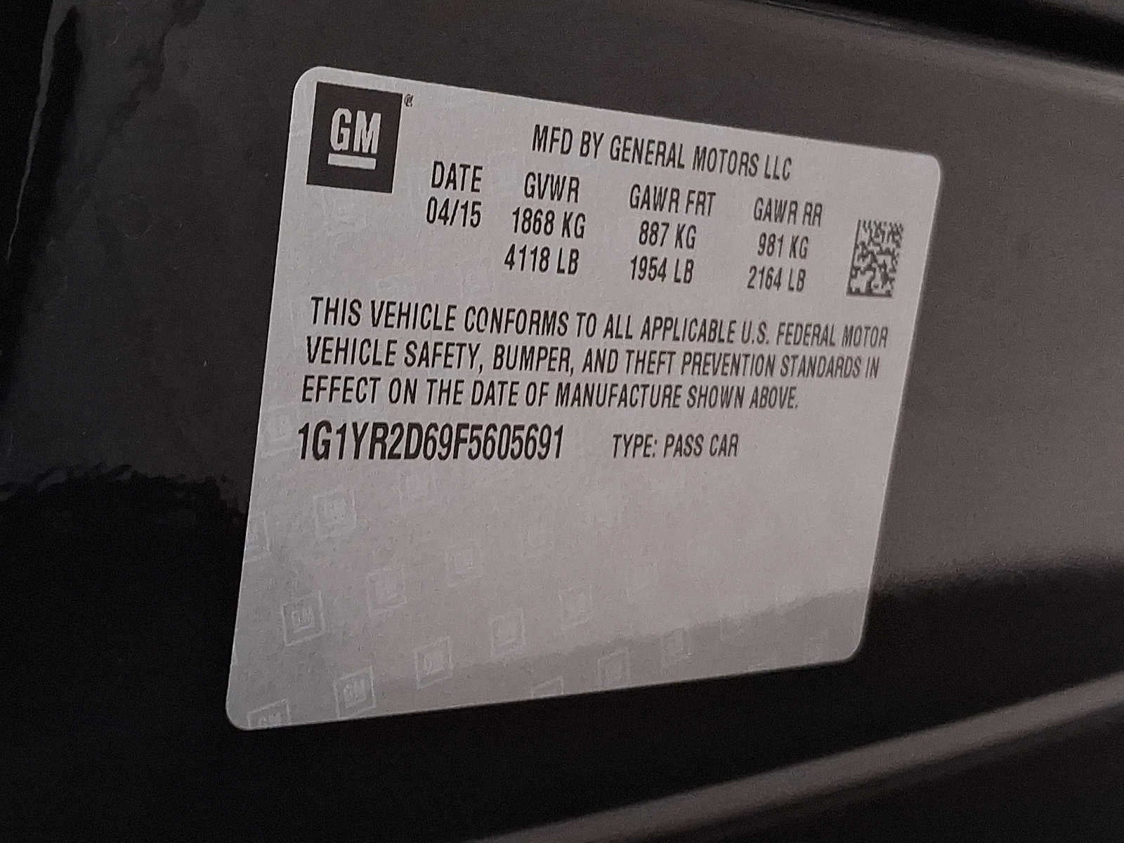 2015 Chevrolet Corvette 2dr Z06 Cpe w/2LZ