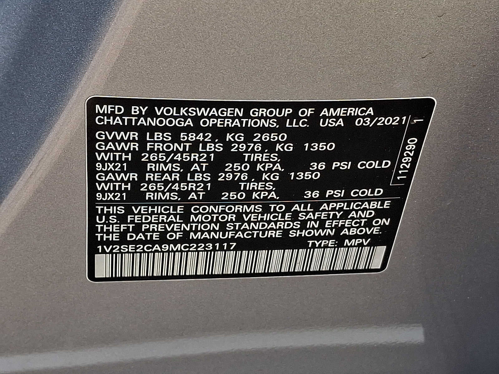 2021 Volkswagen Atlas Cross Sport 3.6L V6 SEL R-Line 4MOTION