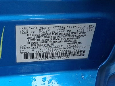 2022 Nissan Sentra SV CVT