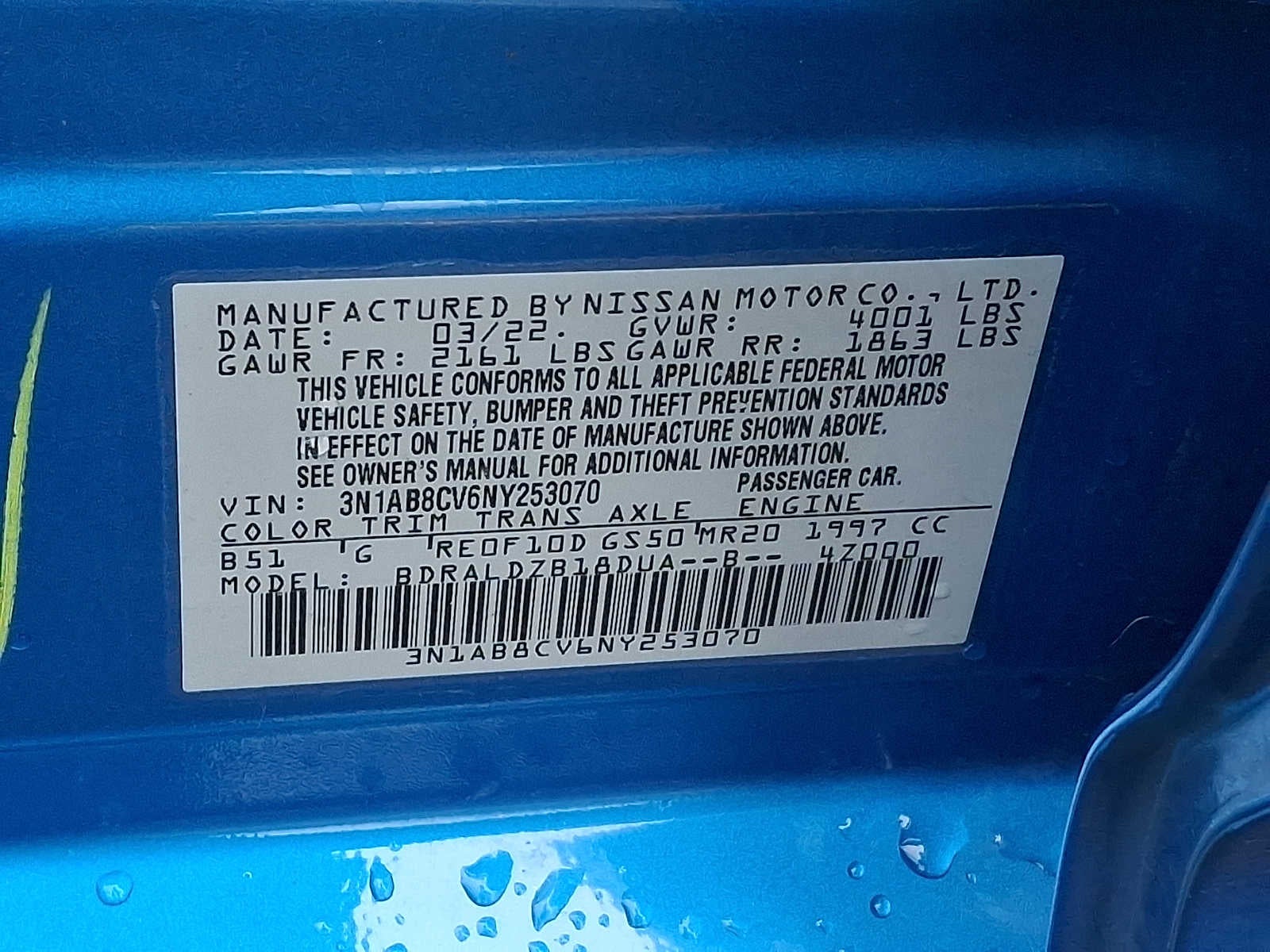 2022 Nissan Sentra SV CVT