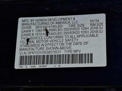 2025 Honda Pilot Sport AWD
