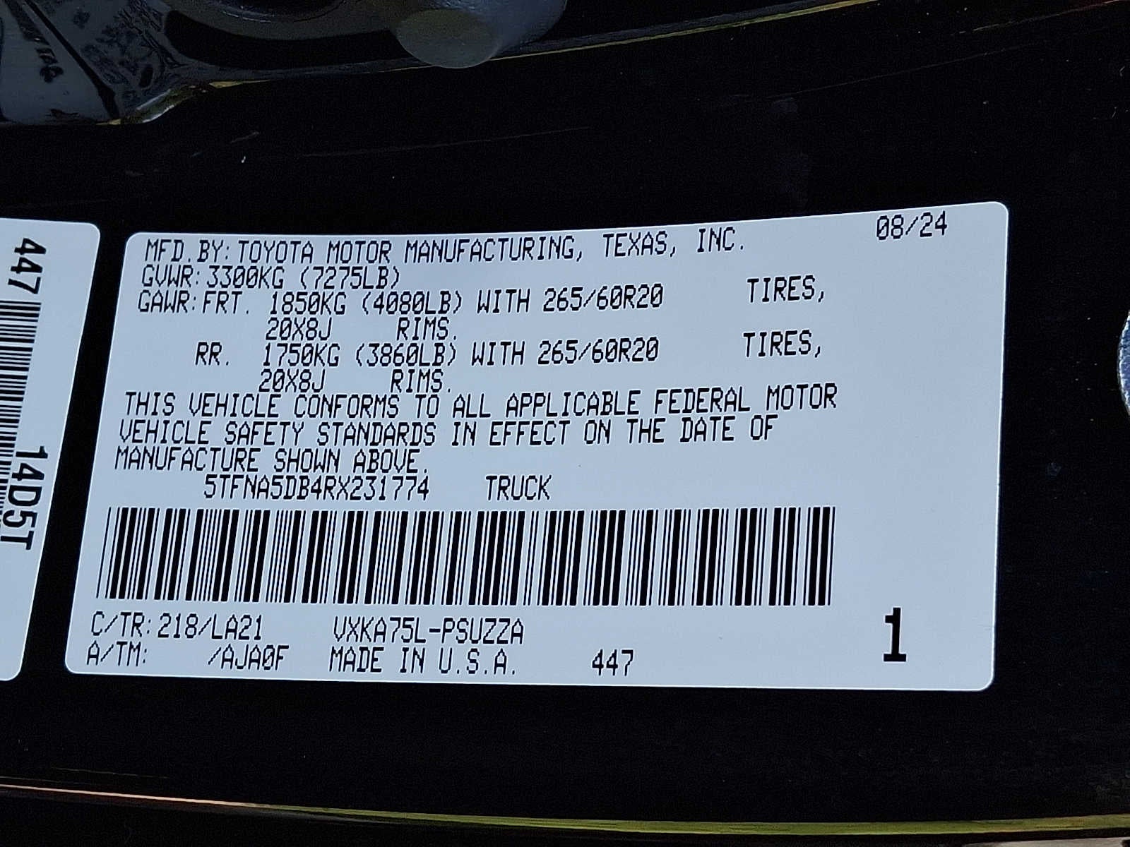 2024 Toyota Tundra Platinum CrewMax 5.5 Bed