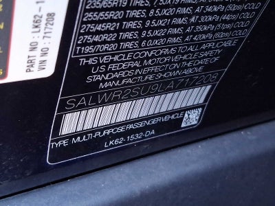 2020 Land Rover Range Rover Sport Turbo i6 MHEV HSE