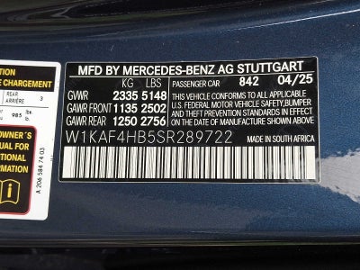 2025 Mercedes-Benz C-Class C 300 4MATIC® Sedan