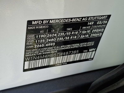 2026 Mercedes-Benz GLB GLB 250 4MATIC® SUV