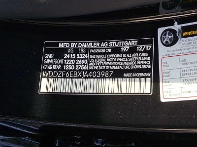 2018 Mercedes-Benz E-Class AMG® E 43 4MATIC® Sedan