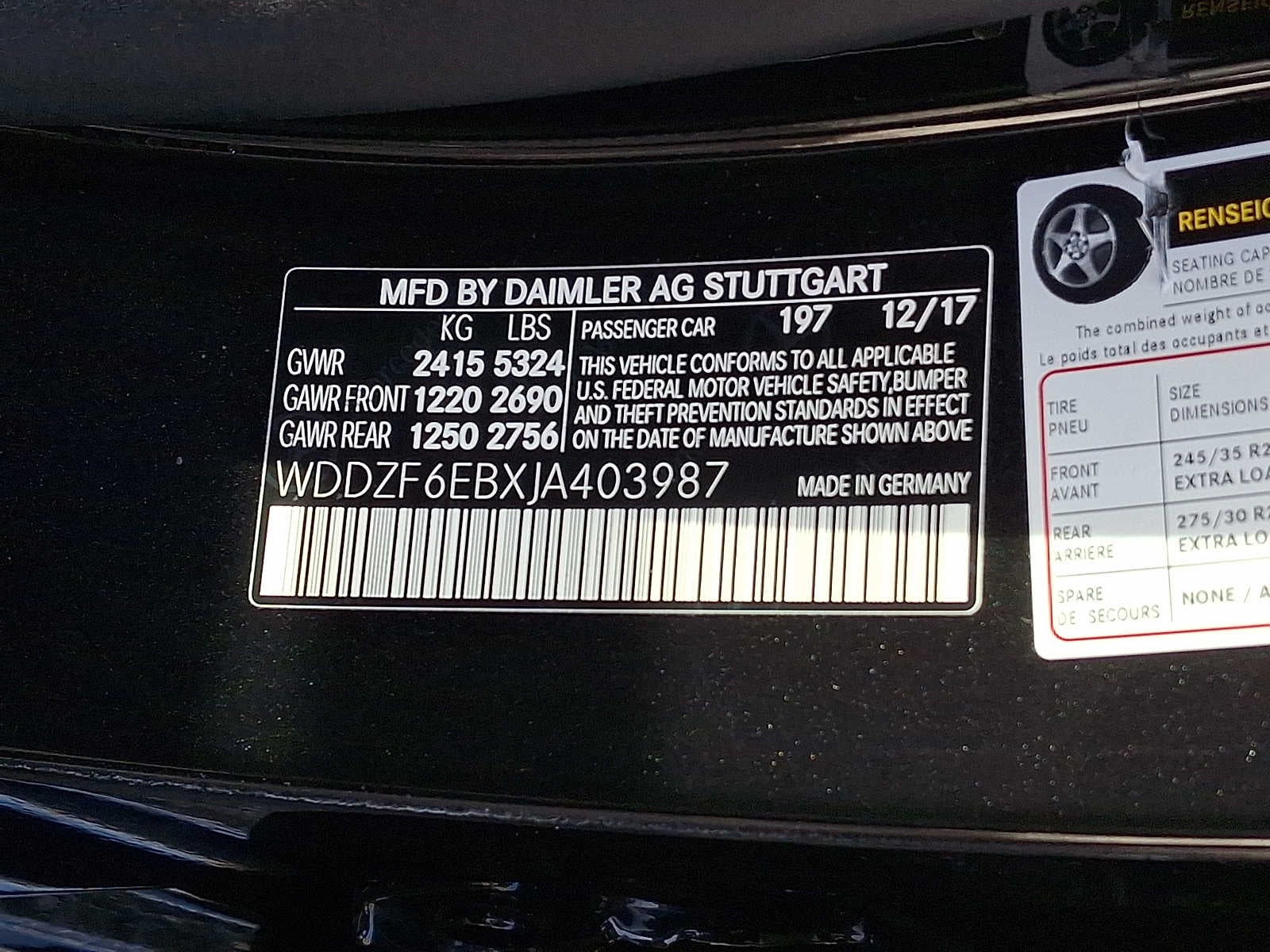 2018 Mercedes-Benz E-Class AMG® E 43 4MATIC® Sedan