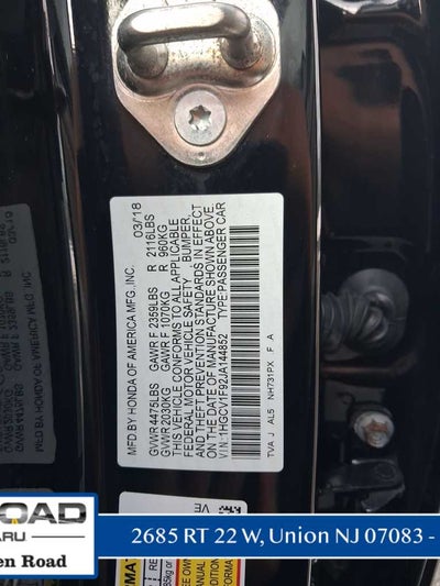 2018 Honda Accord Sedan Touring 1.5T