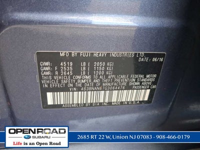 2016 Subaru Legacy 2.5i Limited
