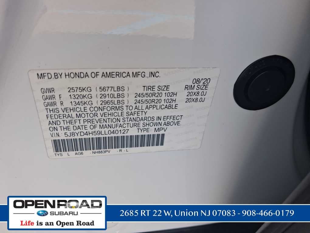 2020 Acura MDX w/Technology Pkg