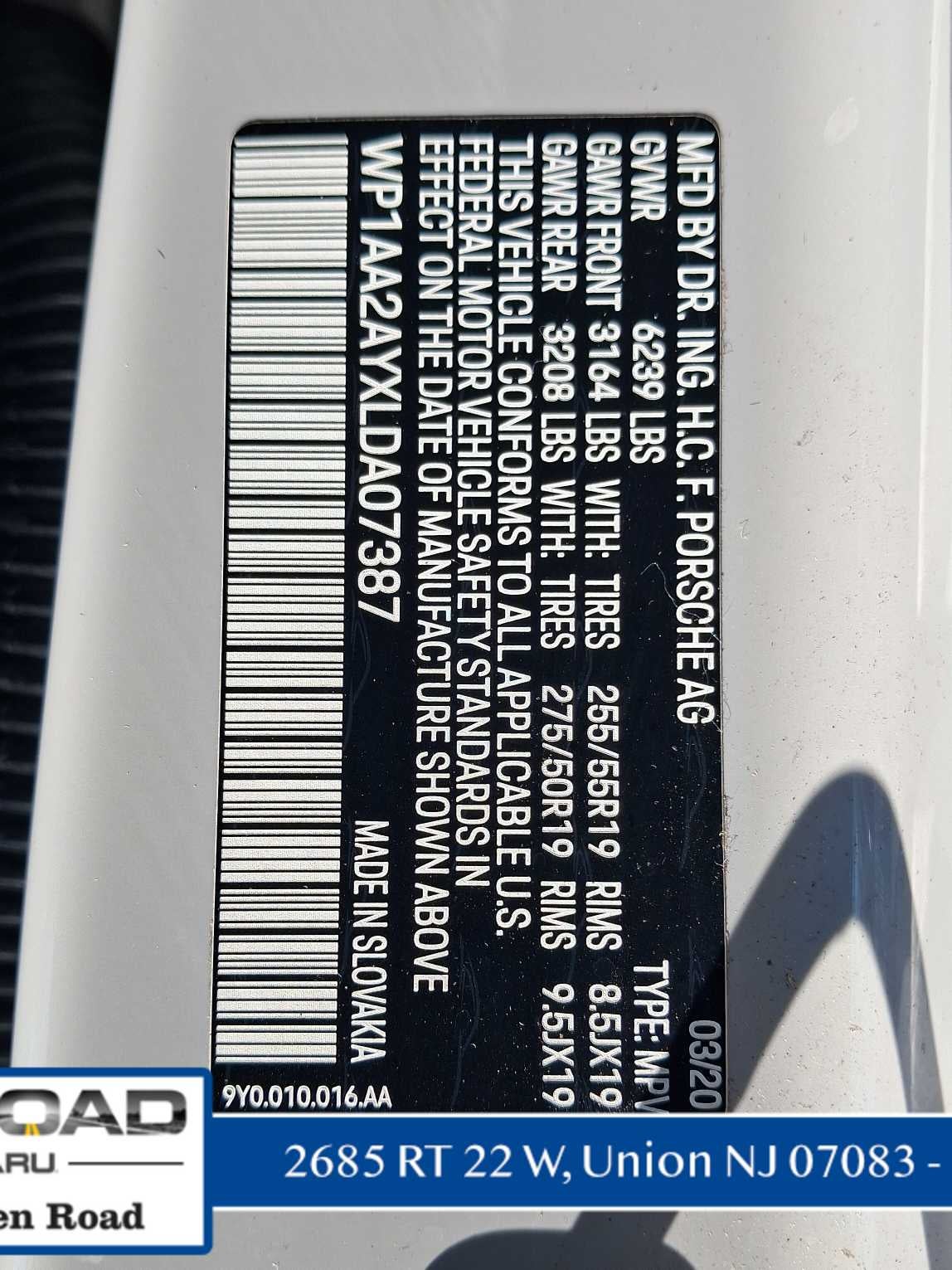 2020 Porsche Cayenne Base