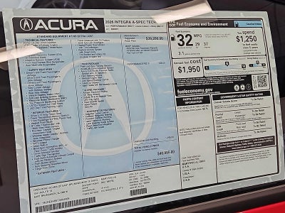 2026 Acura Integra CVT w/A-Spec Technology Package
