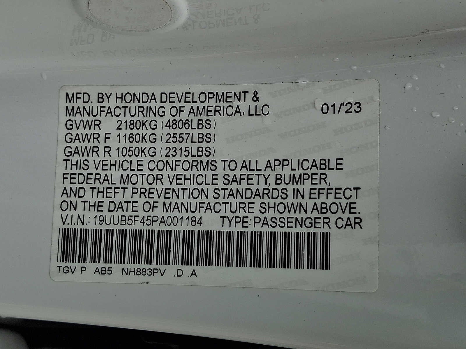 2023 Acura TLX FWD w/Technology Package