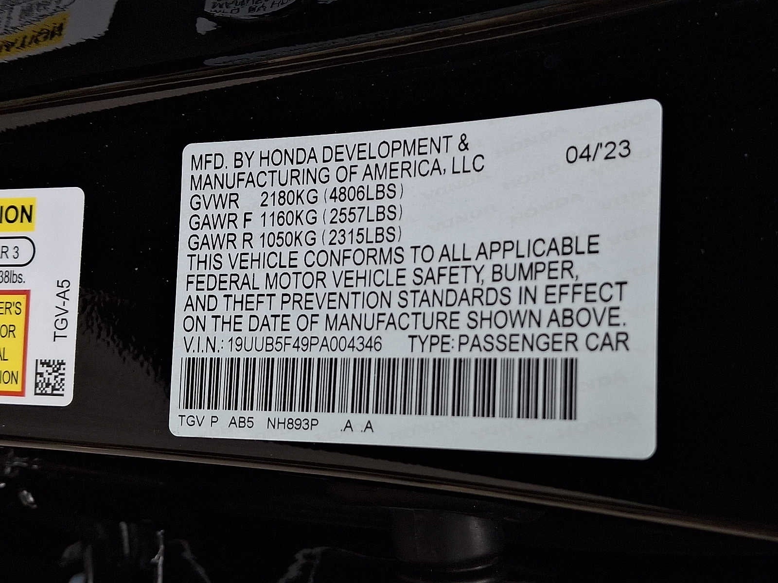 2023 Acura TLX FWD w/Technology Package