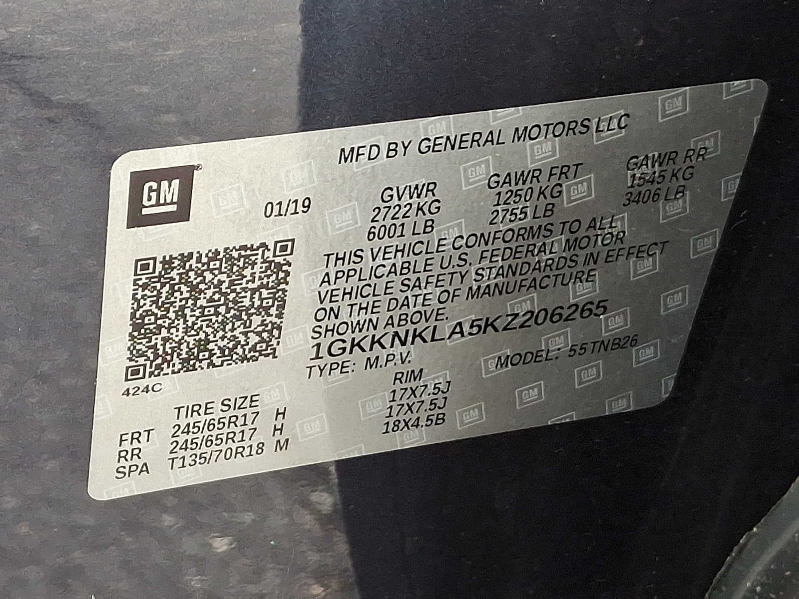 2019 GMC Acadia FWD 4dr SLE w/SLE-1