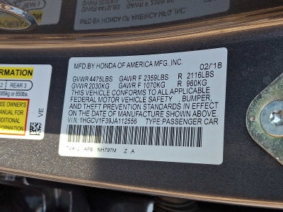 2018 Honda Accord Sport 1.5T CVT