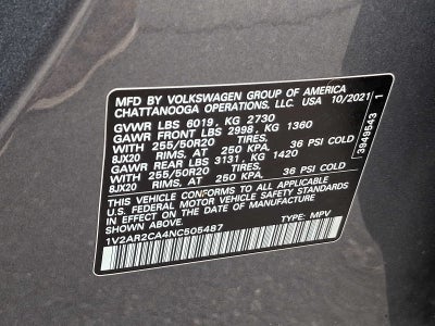 2022 Volkswagen Atlas 3.6L V6 SEL R-Line 4MOTION