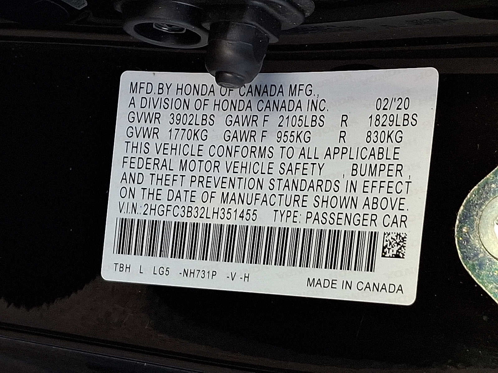 2020 Honda Civic EX CVT