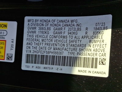 2023 Honda Civic Sport CVT