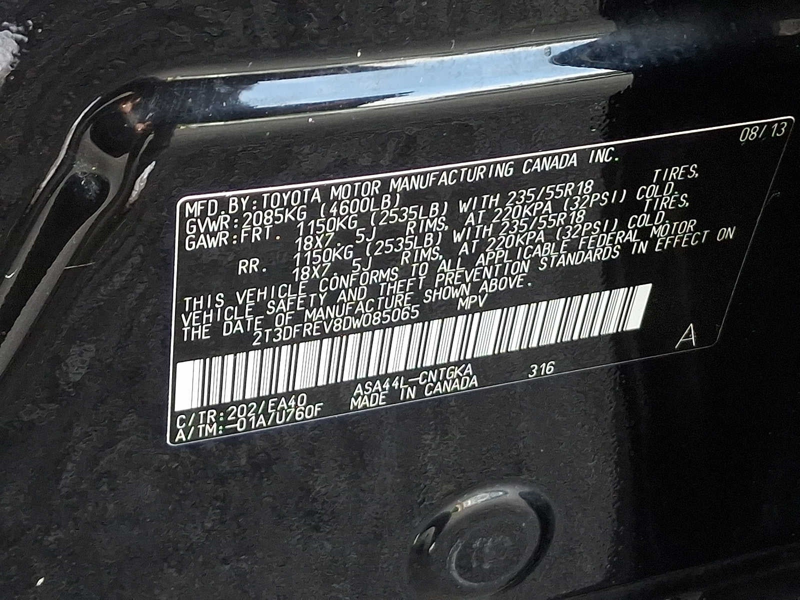 2013 Toyota RAV4 AWD 4dr Limited