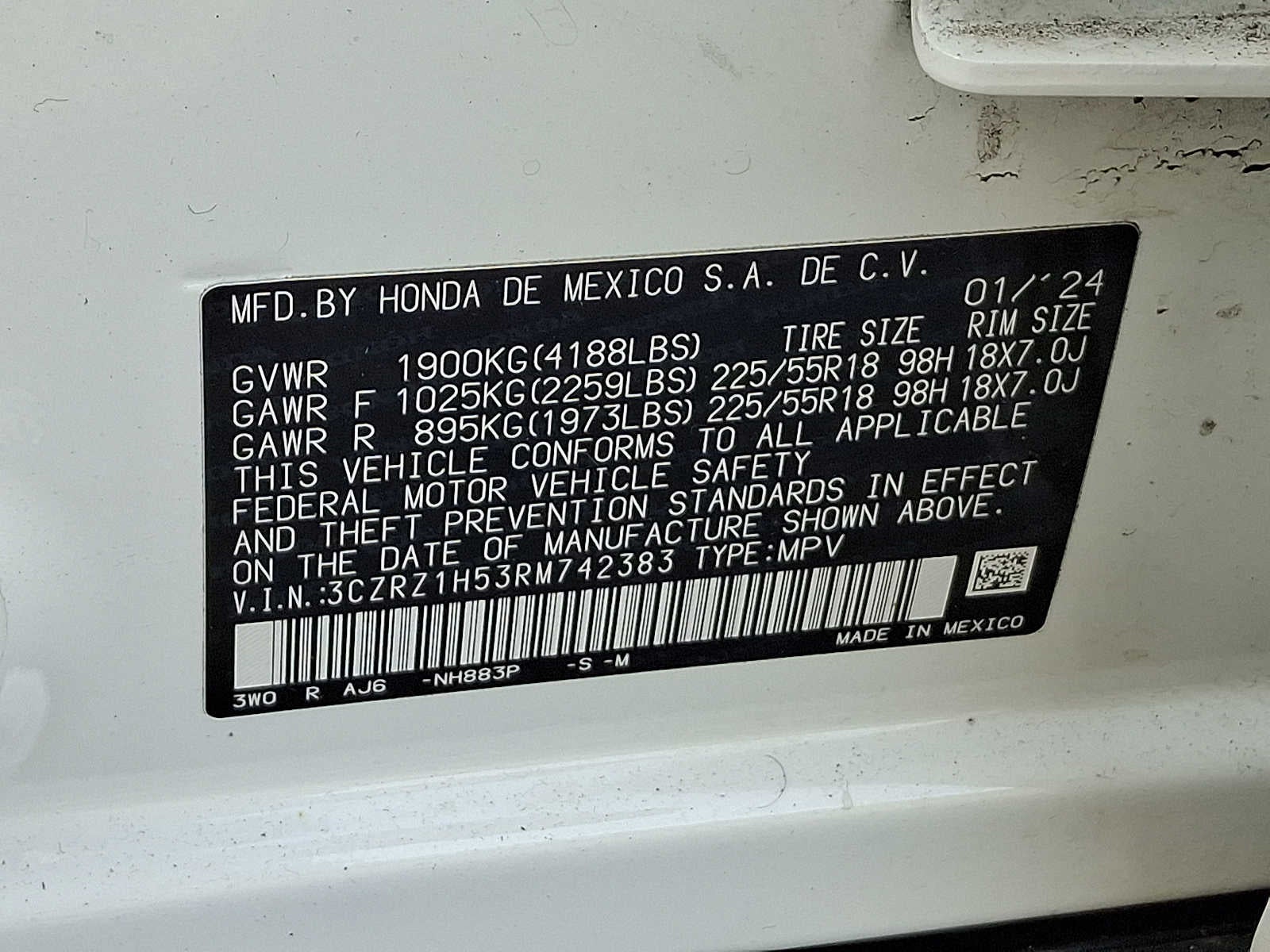 2024 Honda HR-V Sport 2WD CVT