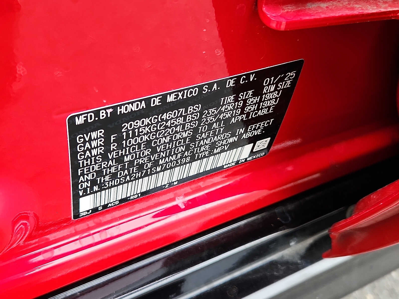 2025 Acura ADX AWD w/A-Spec Advance Package