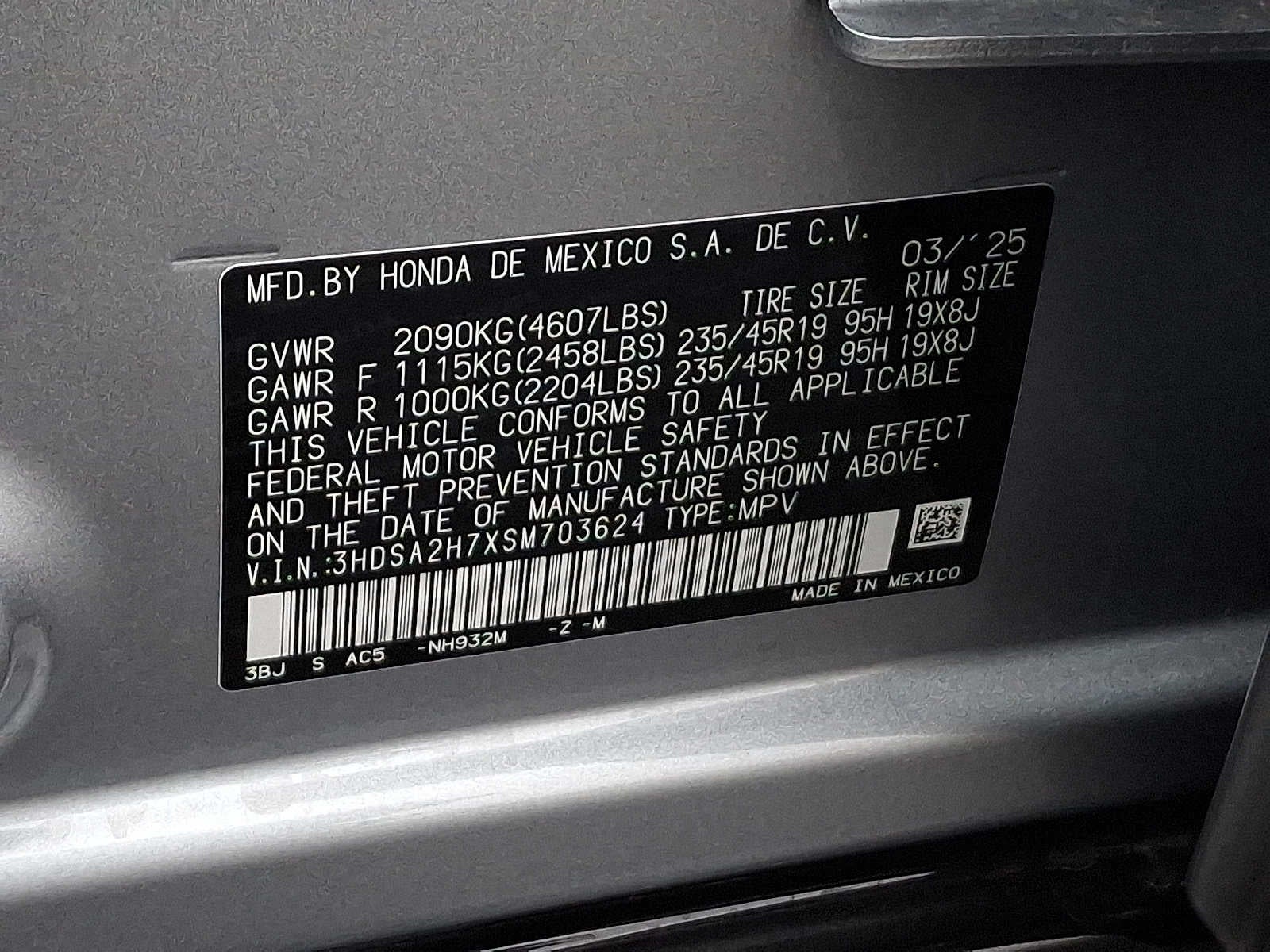 2025 Acura ADX AWD w/A-Spec Advance Package