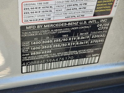 2009 Mercedes-Benz M-Class 4MATIC® 4dr 3.5L