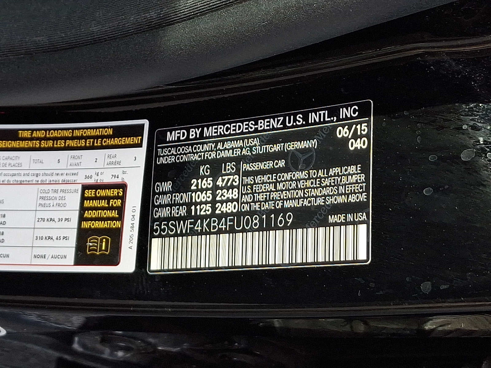 2015 Mercedes-Benz C-Class 4dr Sdn C 300 Sport 4MATIC®