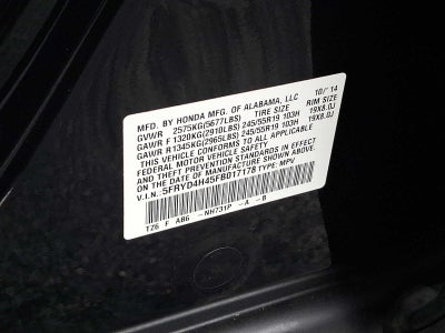 2015 Acura MDX SH-AWD 4dr Tech Pkg