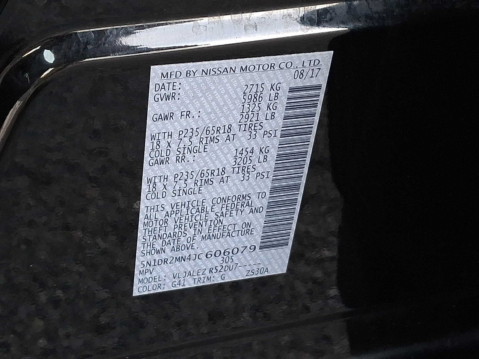 2018 Nissan Pathfinder FWD SV